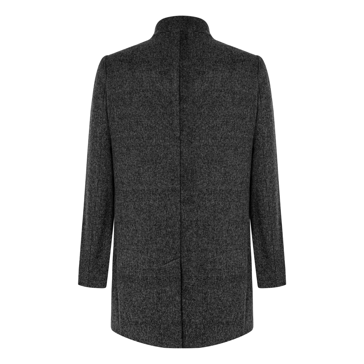 YÜN KARIŞIMLI DİK YAKA KAŞE KABAN