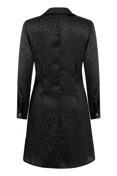  LEOPAR DESENLİ A FORM MİNİ ELBİSE