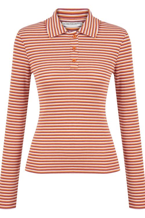  ÇİZGİLİ POLO YAKA BLUZ