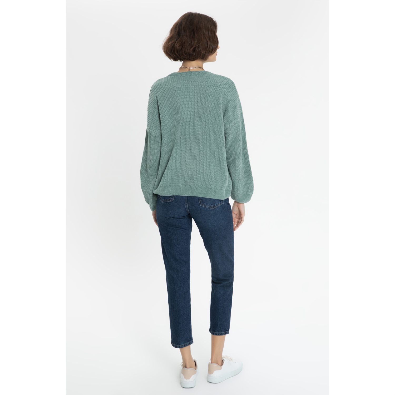 BİSİKLET YAKA TRİKO KAZAK