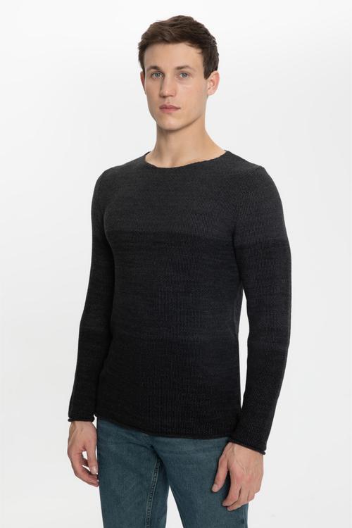  DOKULU BİSİKLET YAKA TRİKO KAZAK