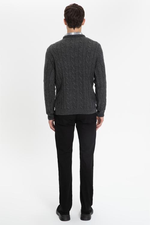  SAÇ ÖRGÜ BİSİKLET YAKA TRİKO KAZAK