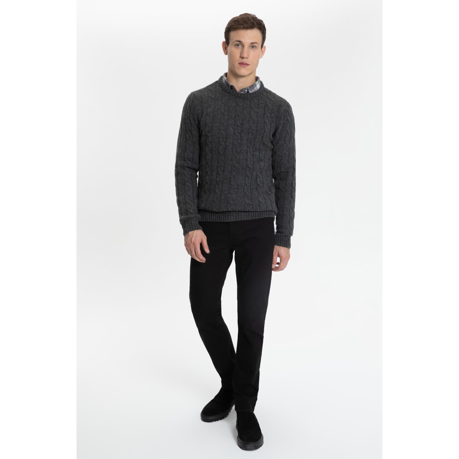 SAÇ ÖRGÜ BİSİKLET YAKA TRİKO KAZAK