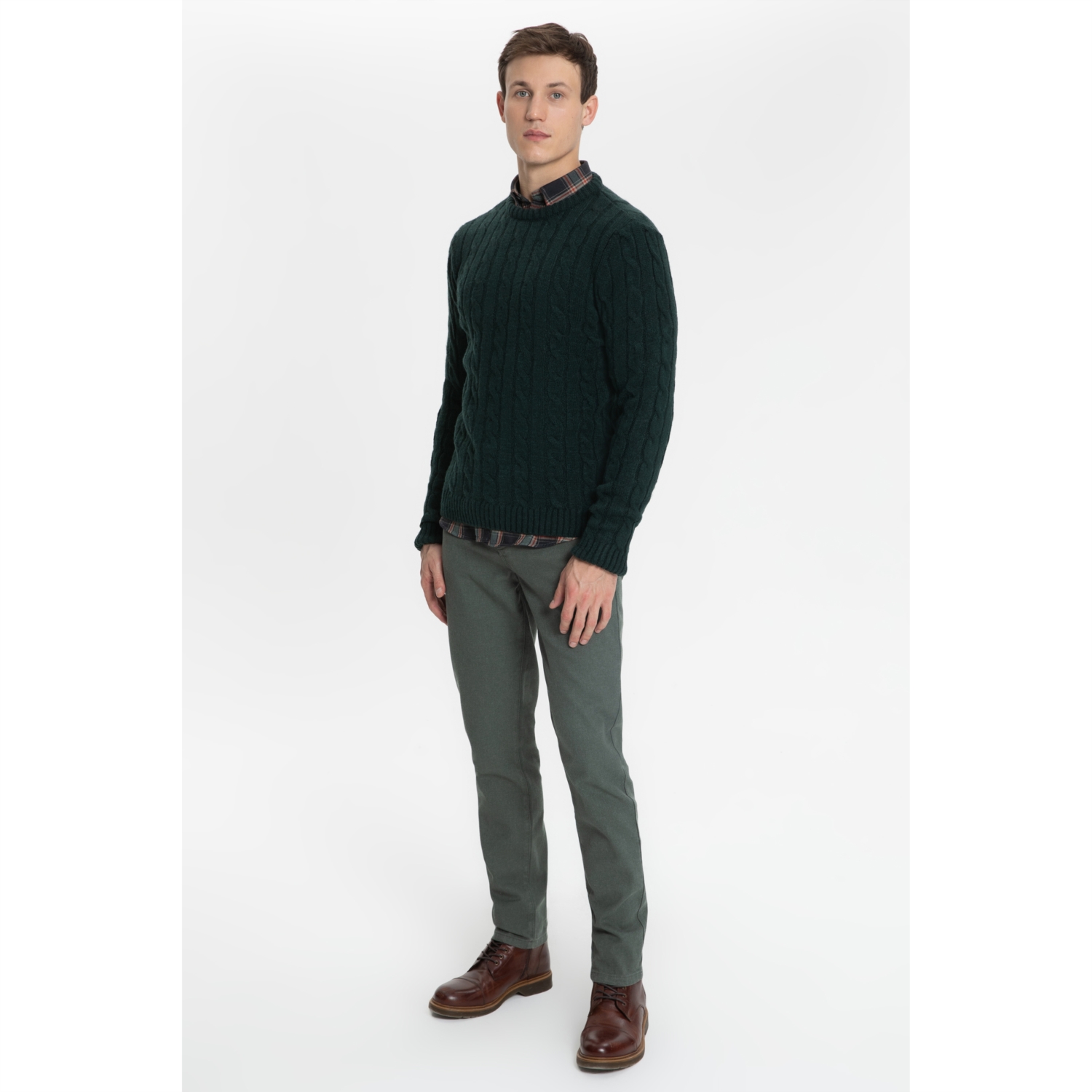 SAÇ ÖRGÜ BİSİKLET YAKA TRİKO KAZAK