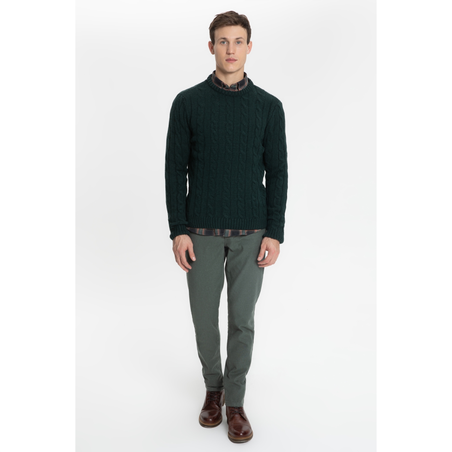 SAÇ ÖRGÜ BİSİKLET YAKA TRİKO KAZAK