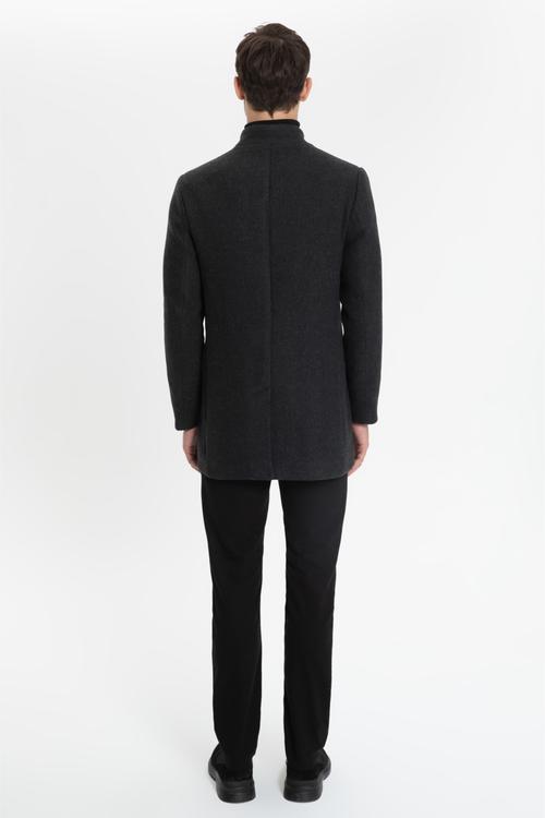  YÜN KARIŞIMLI DİK YAKA KAŞE KABAN