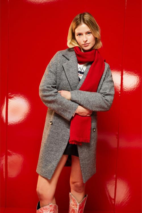  DÜĞMELİ KAŞE PALTO