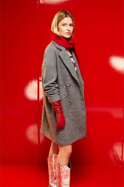  DÜĞMELİ KAŞE PALTO