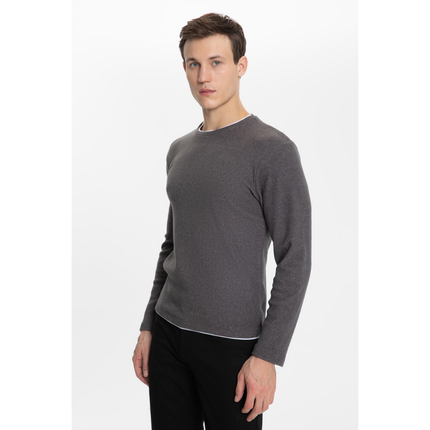 BİSİKLET YAKA SWEATSHIRT