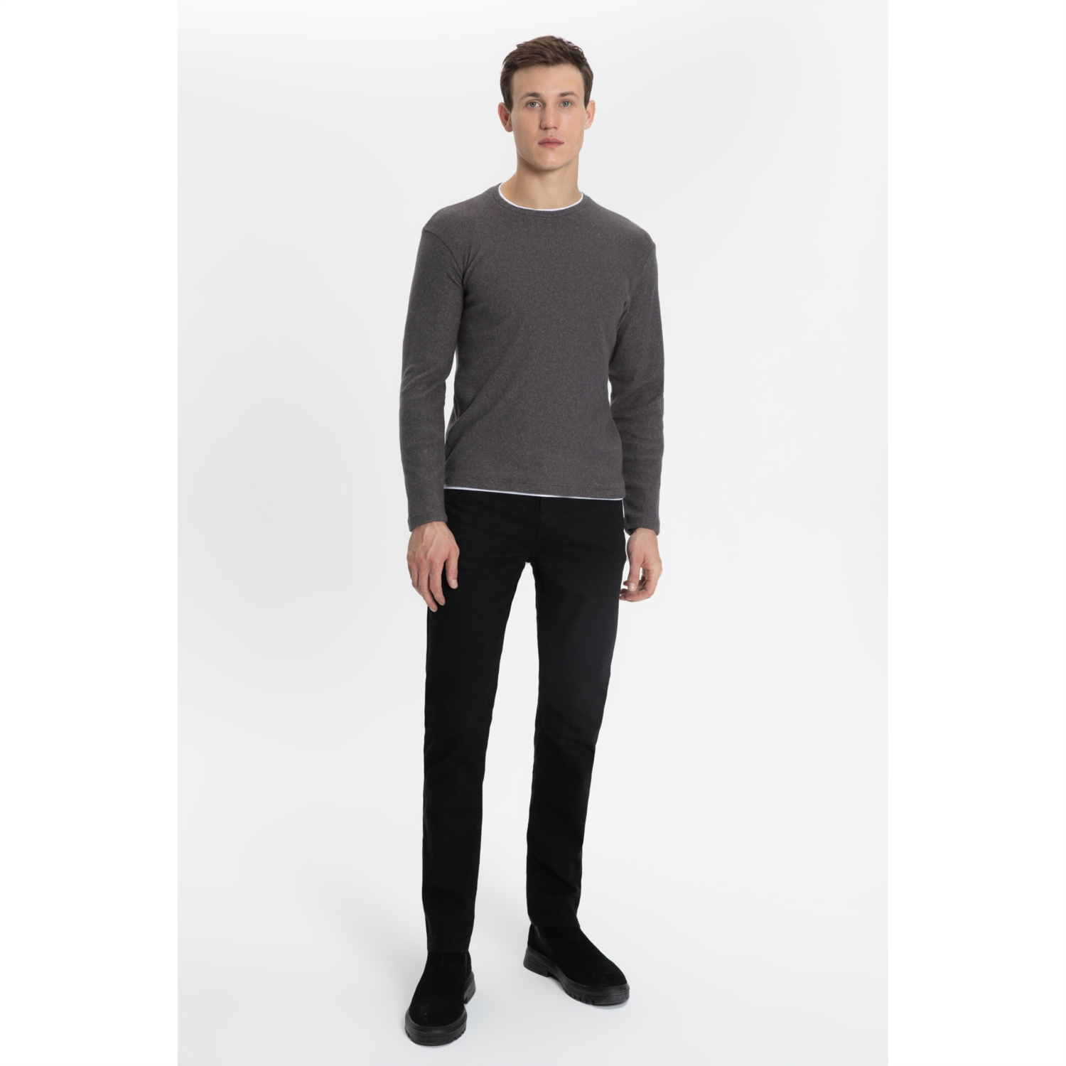 BİSİKLET YAKA SWEATSHIRT