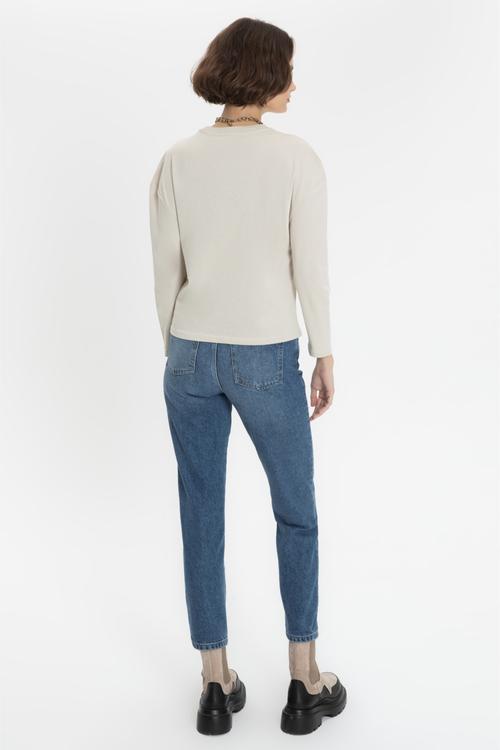  BİSİKLET YAKA UZUN KOLLU  BASIC T-SHIRT