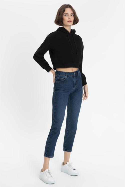  KAPÜŞONLU CROP SWEATSHIRT