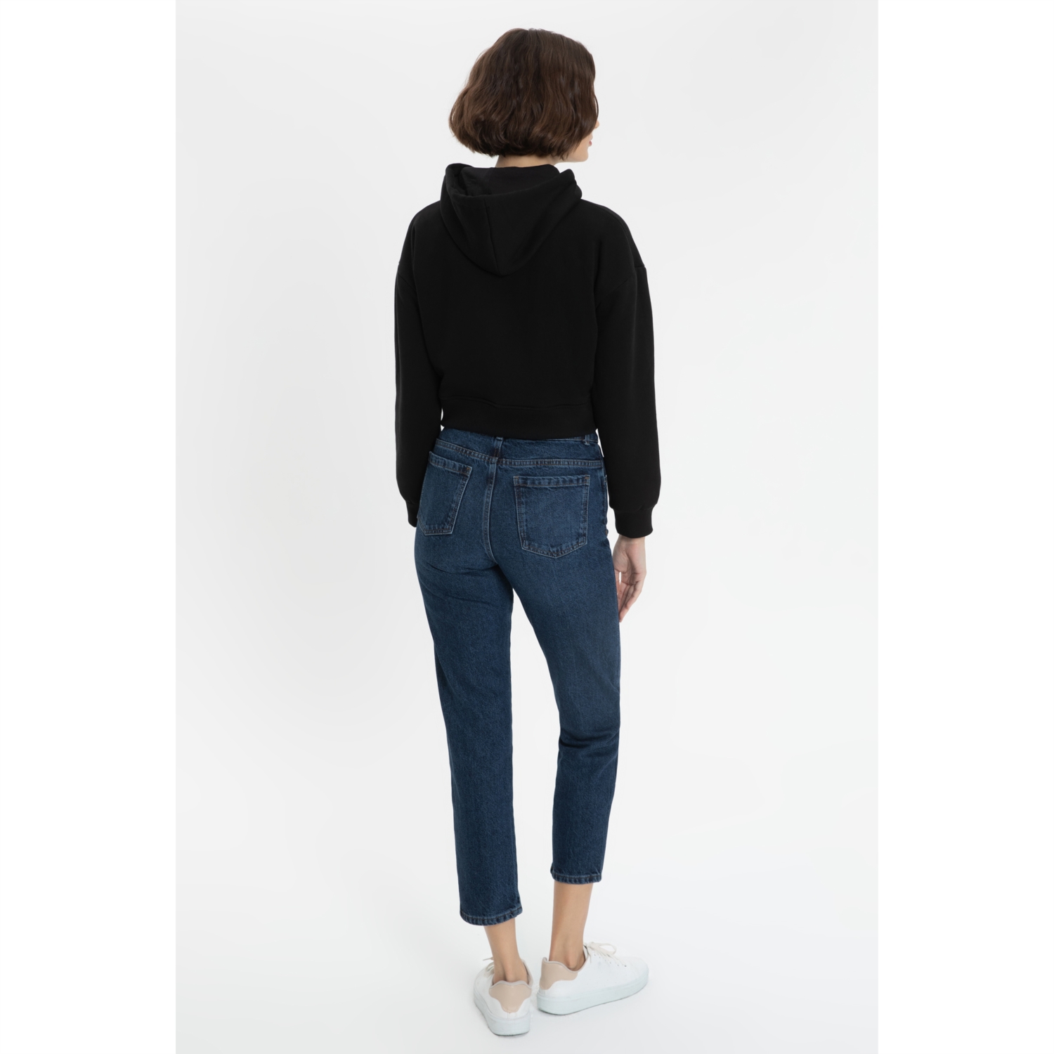 KAPÜŞONLU CROP SWEATSHIRT