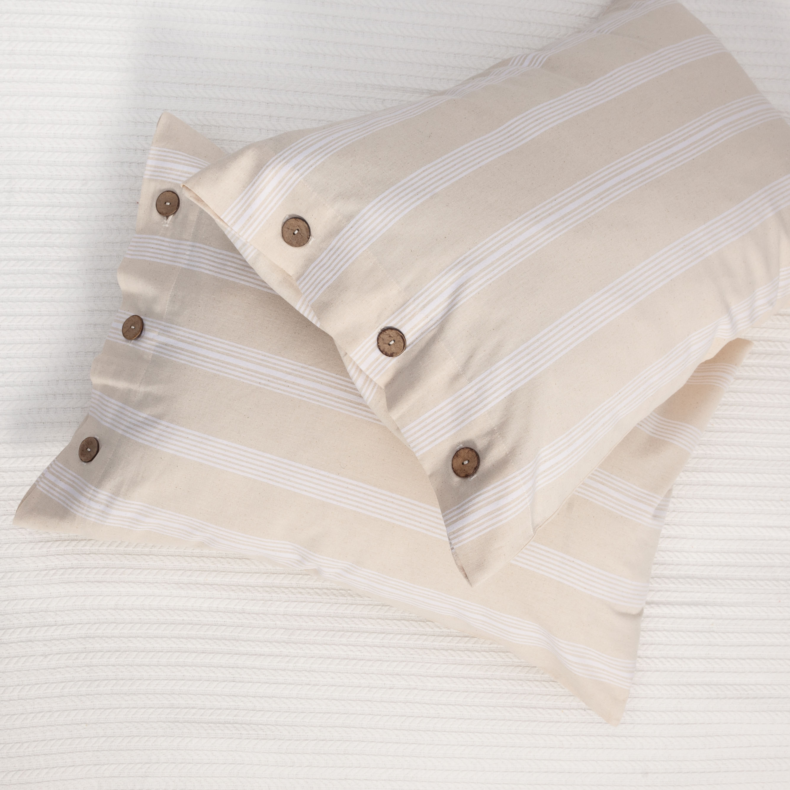 BRIE ÇİFT KİŞİLİK NEVRESİM TAKIMI BEJ 200X220