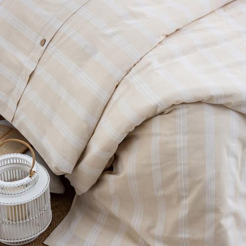  BRIE ÇİFT KİŞİLİK NEVRESİM TAKIMI BEJ 200X220