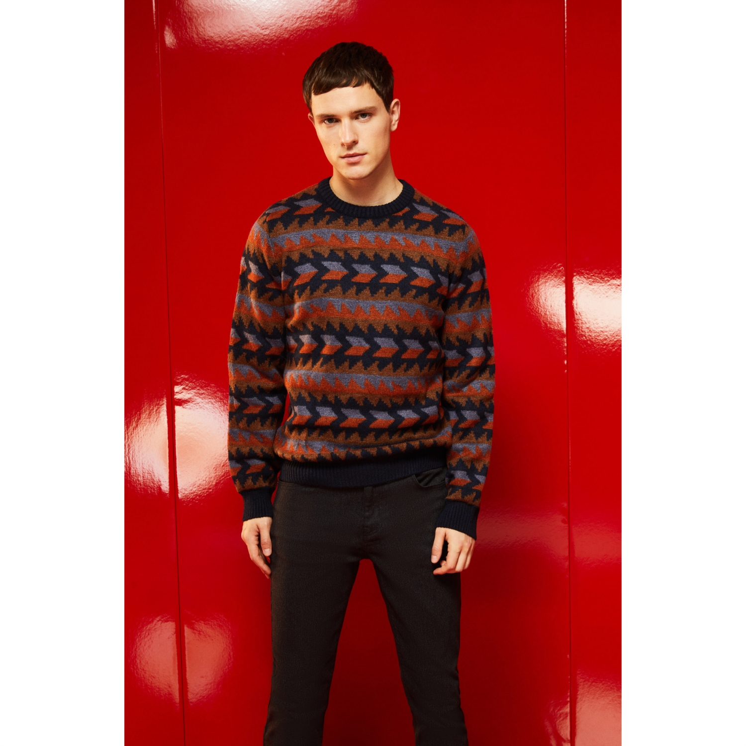 JAKARLI BİSİKLET YAKA TRİKO KAZAK