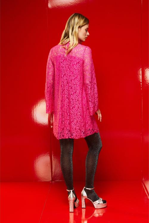  DANTELLİ A FORM MİNİ ELBİSE