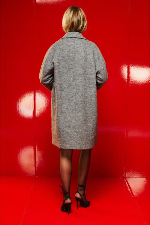  DÜĞMELİ KAŞE PALTO