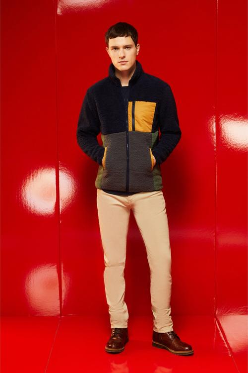  RENK BLOKLU FERMUARLI POLAR SWEATSHIRT