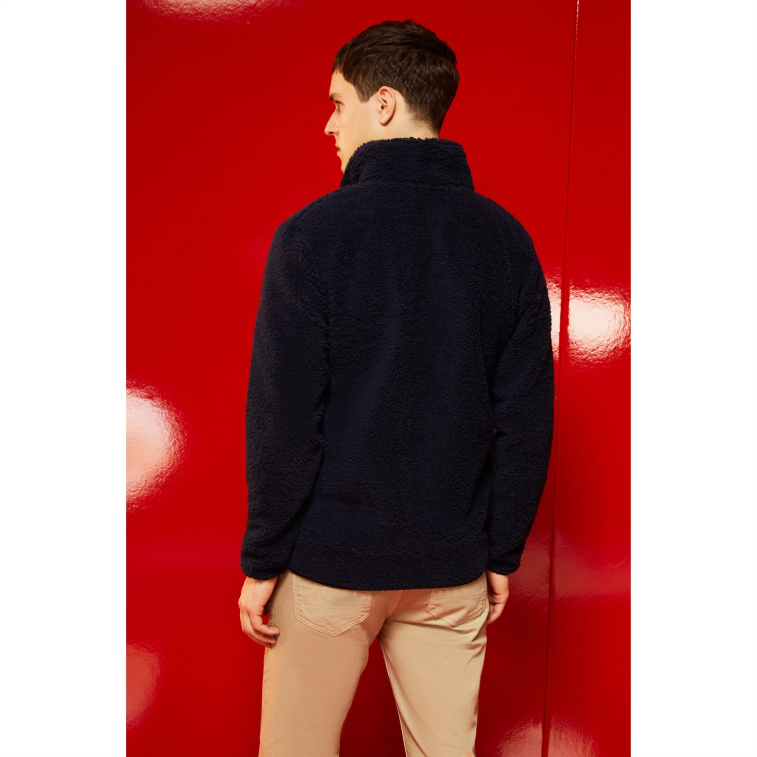 RENK BLOKLU FERMUARLI POLAR SWEATSHIRT