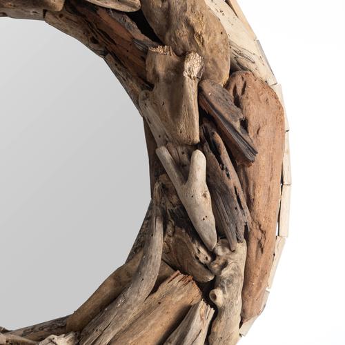  WOODEN DUVAR AYNASI 60CM