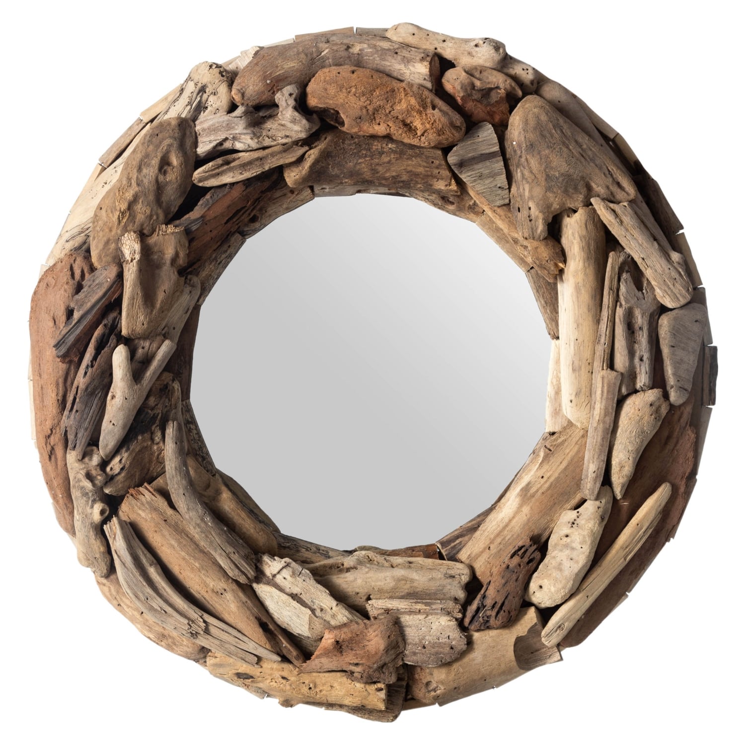 WOODEN DUVAR AYNASI 60CM