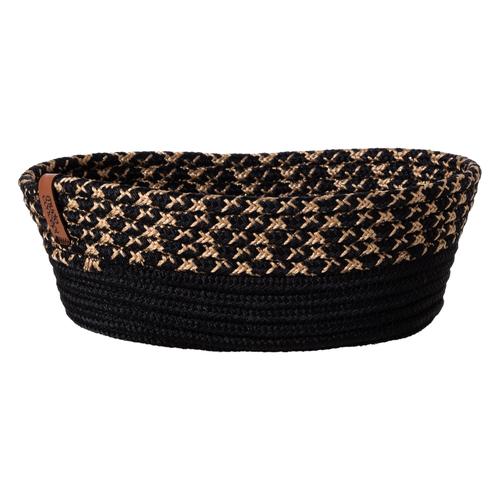  NATURAL EKMEK SEPETİ 14X25 CM -SİYAH