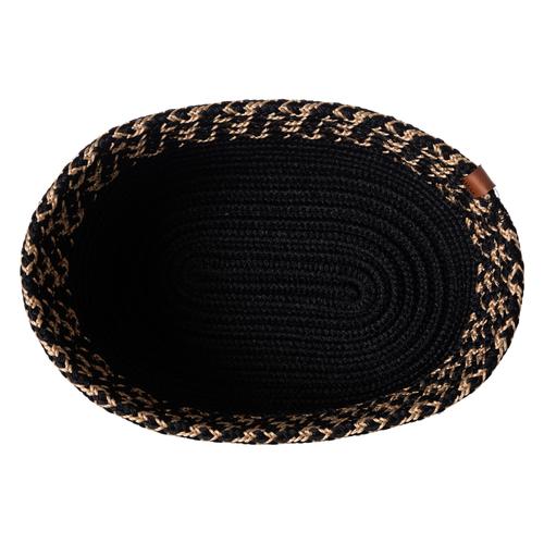  NATURAL EKMEK SEPETİ 14X25 CM -SİYAH