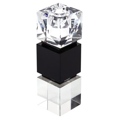  BLACK-WHITE KRİSTAL ŞAMDAN 5X16CM