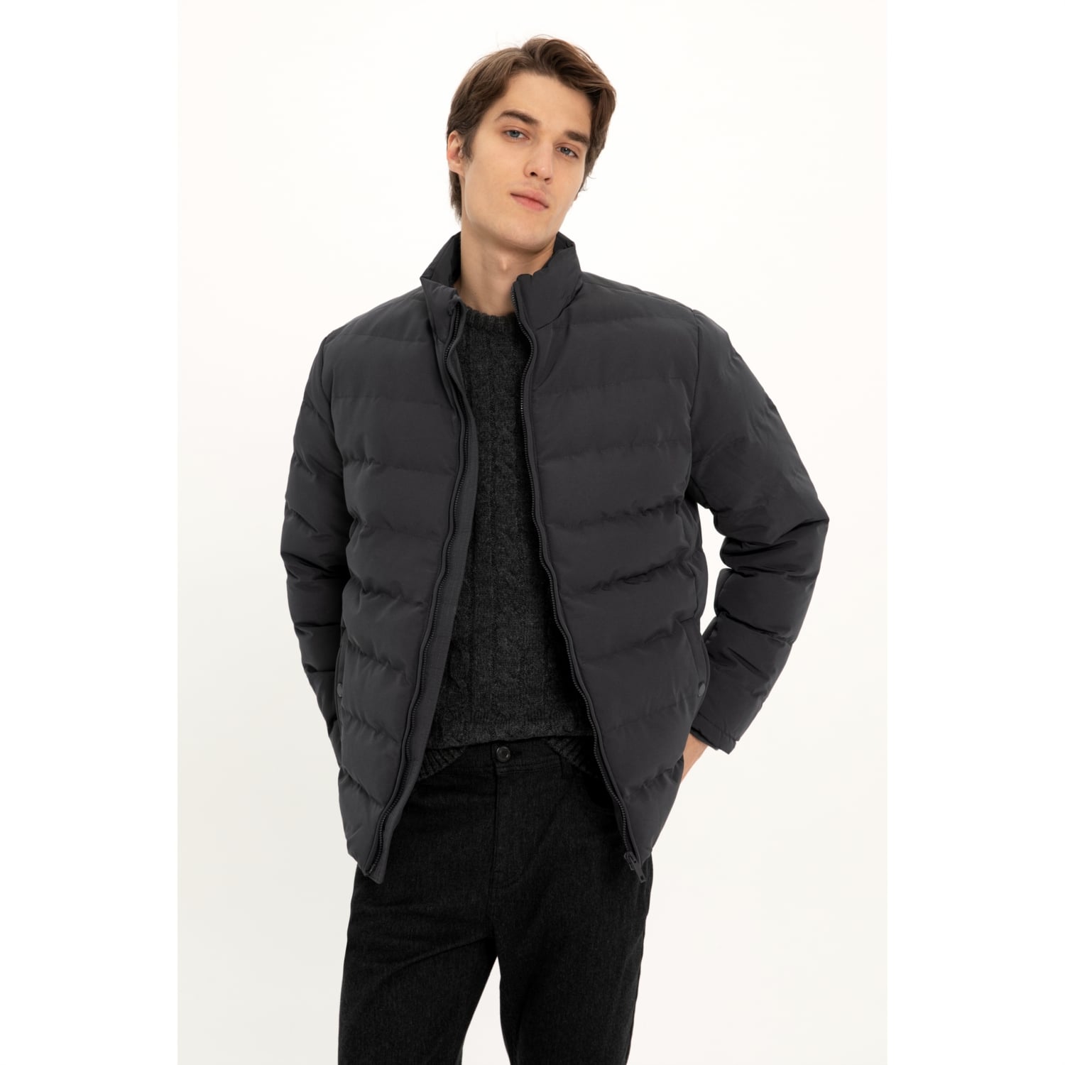 DİK YAKA ŞİŞME MONT