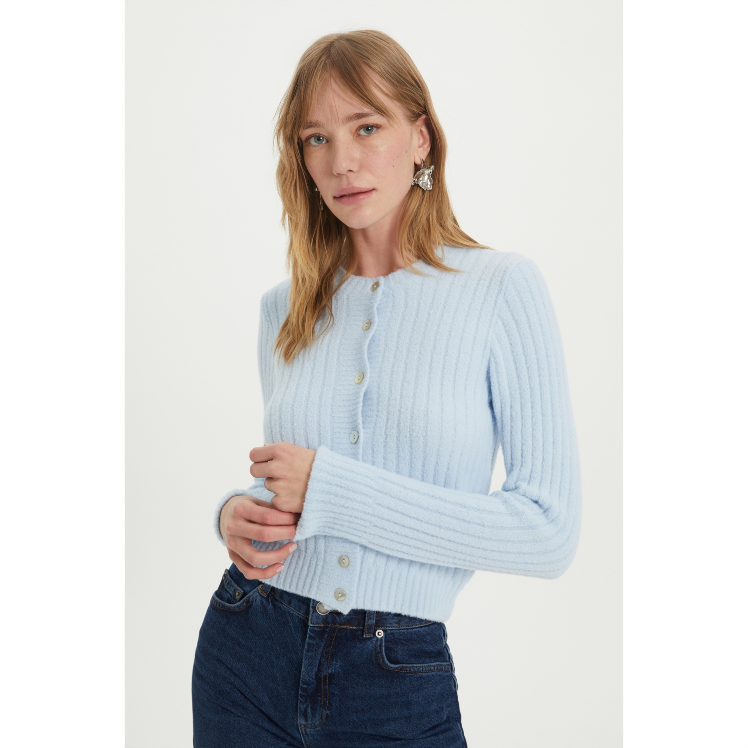 BİSİKLET YAKA TRİKO HIRKA