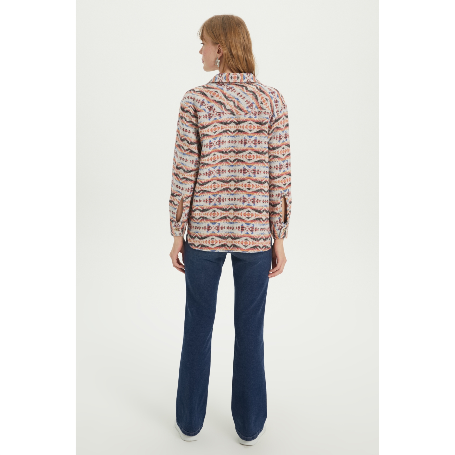 ETNİK DESENLİ REGULAR FIT GÖMLEK