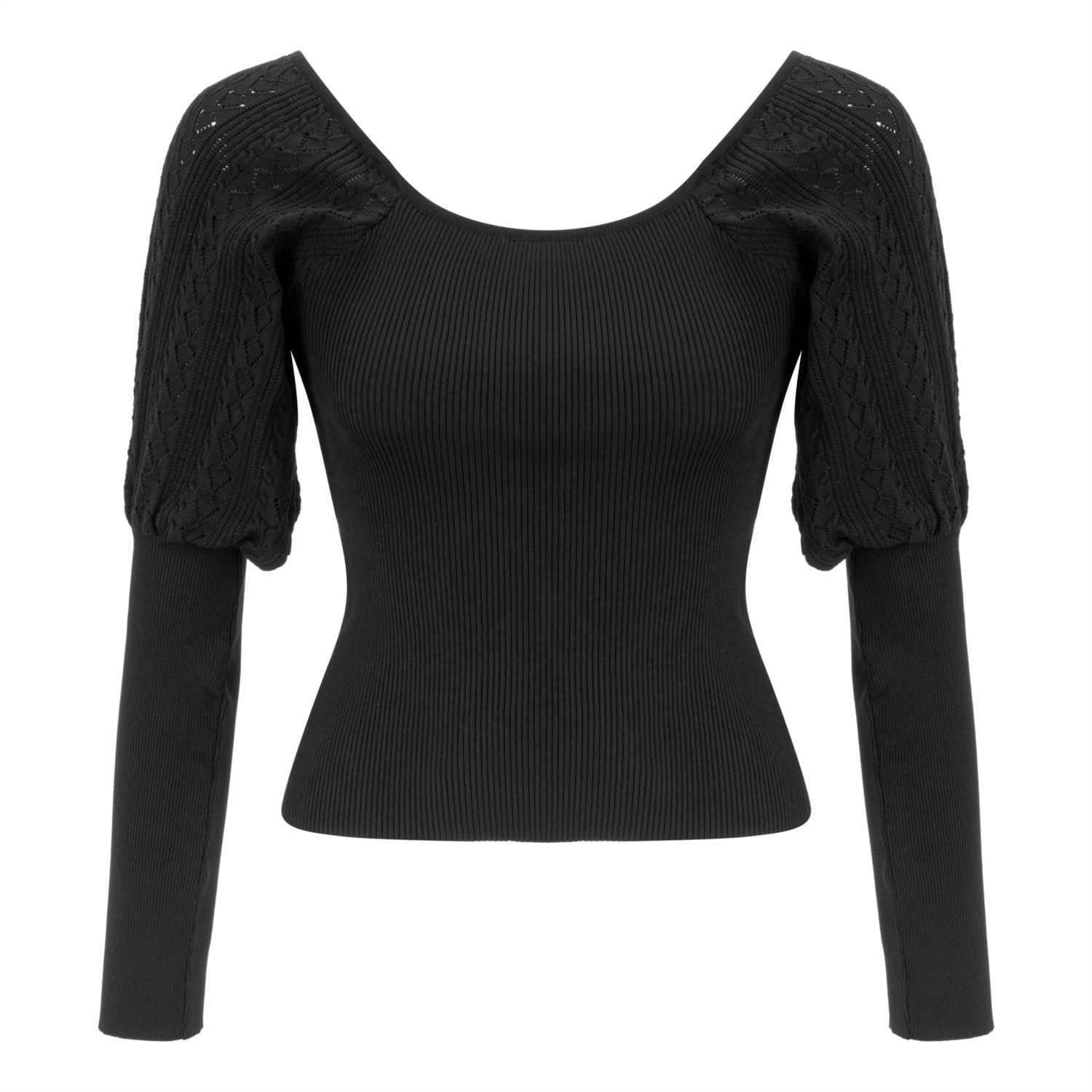 AÇIK YAKA TRİKO KAZAK