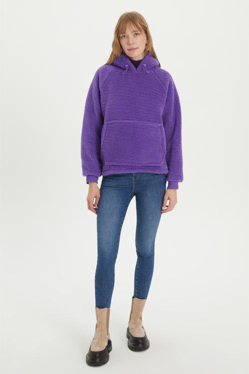  KAPÜŞONLU PELÜŞ SWEATSHIRT