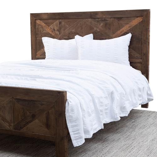  CURTIS YATAK ÖRTÜSÜ TAKIMI ÇİFT KİŞİLİK BEYAZ 240X260