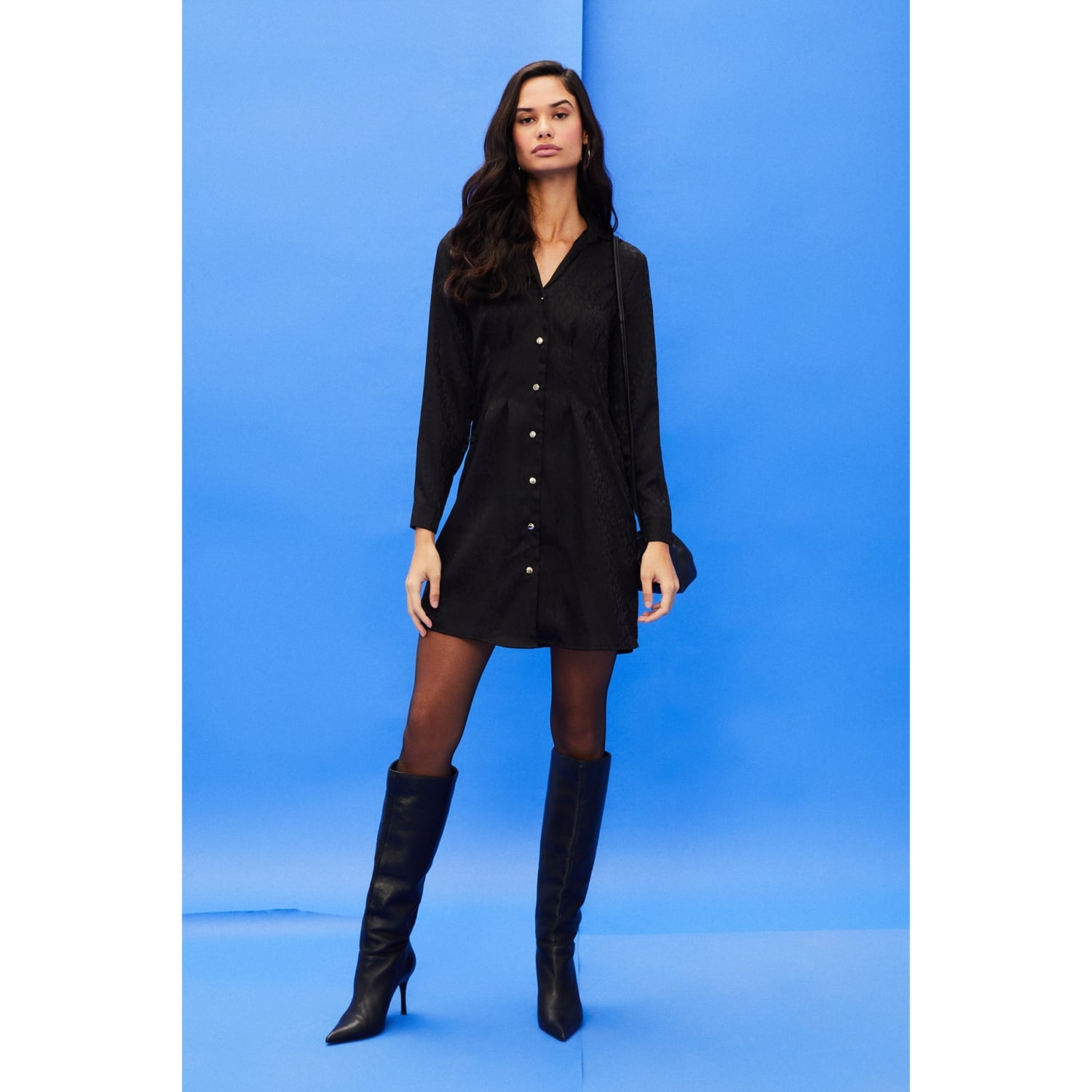 LEOPAR DESENLİ A FORM MİNİ ELBİSE