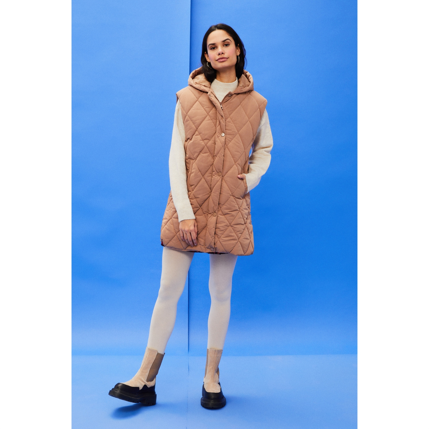 KAPÜŞONLU KAPİTONELİ YELEK