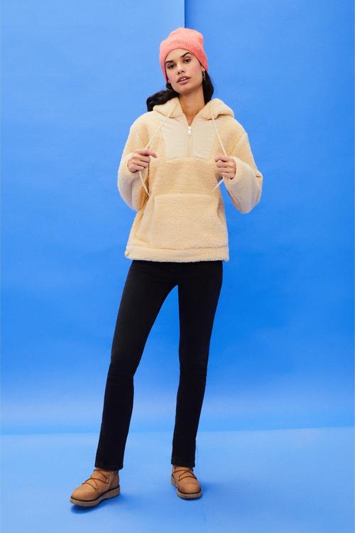  KAPÜŞONLU PELÜŞ SWEATSHIRT