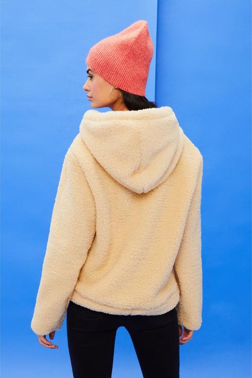  KAPÜŞONLU PELÜŞ SWEATSHIRT