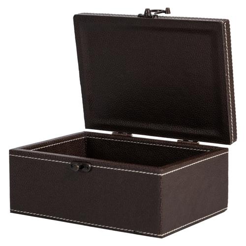  PIEL DERİ DEKORATİF KUTU KAHVE 14X20CM