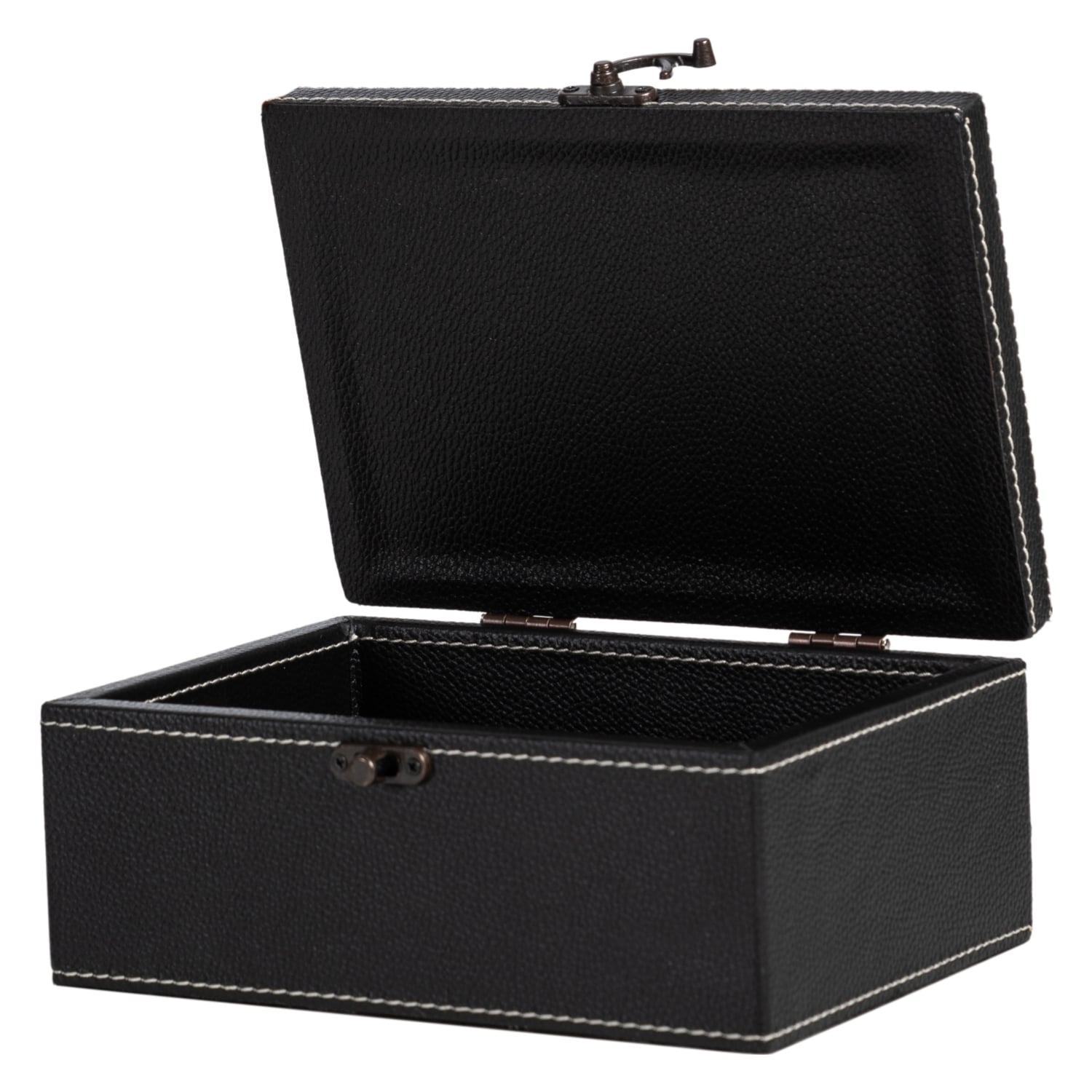 PIEL DERİ DEKORATİF KUTU SİYAH 14X20CM