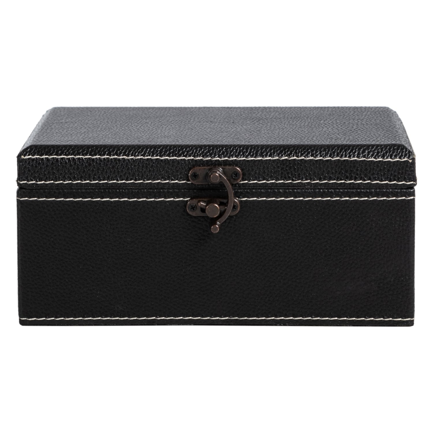 PIEL DERİ DEKORATİF KUTU SİYAH 14X20CM