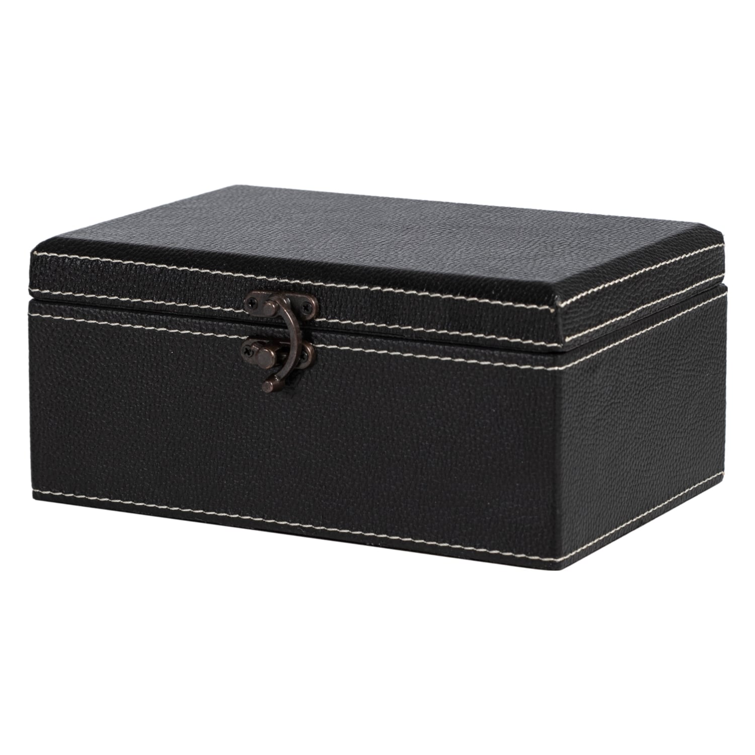 PIEL DERİ DEKORATİF KUTU SİYAH 14X20CM