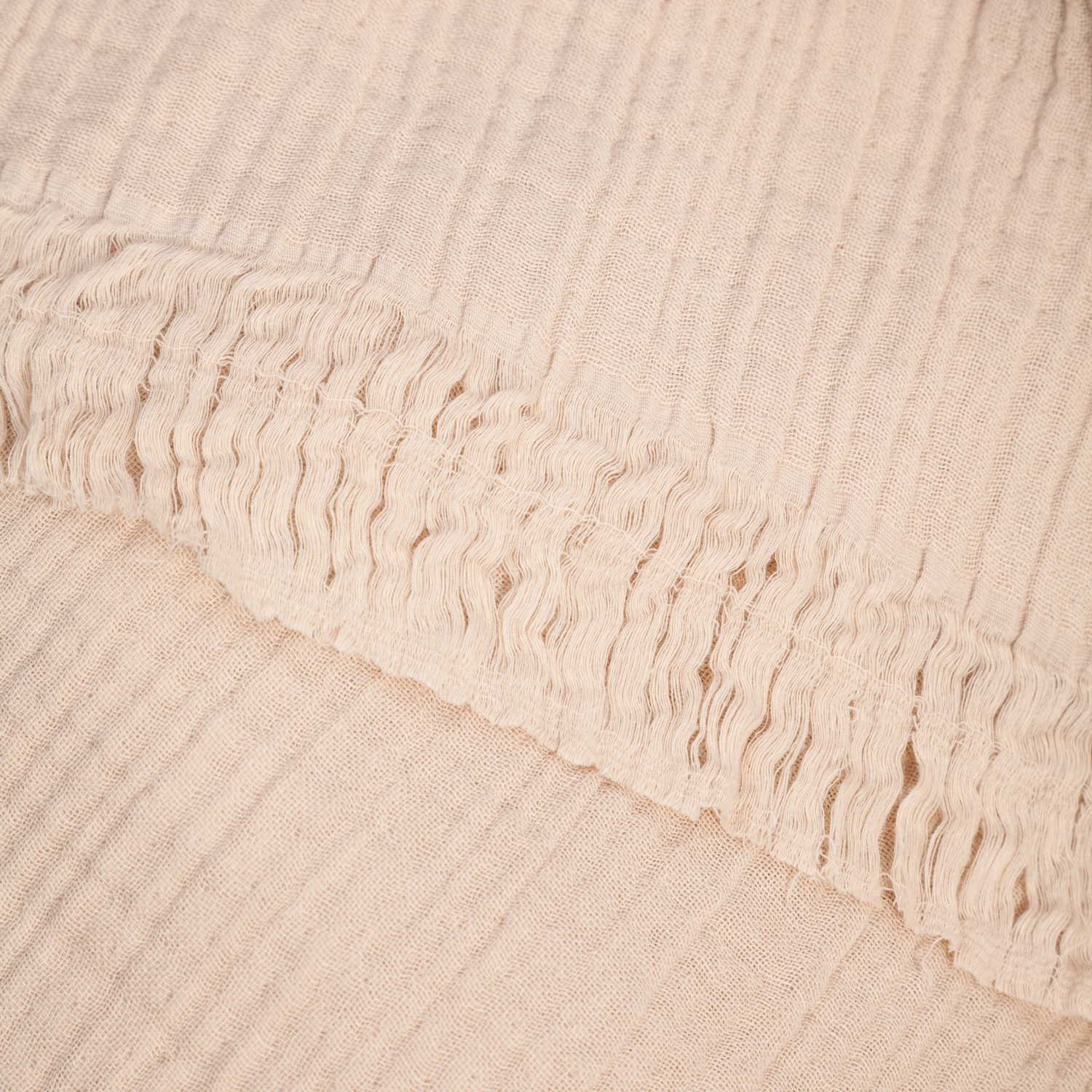 MÜSLİN ÇİFT KİŞİLİK PİKE BEJ 240X240