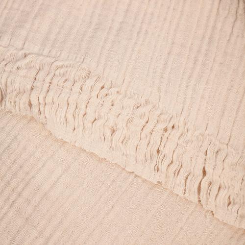  MÜSLİN ÇİFT KİŞİLİK PİKE BEJ 240X240