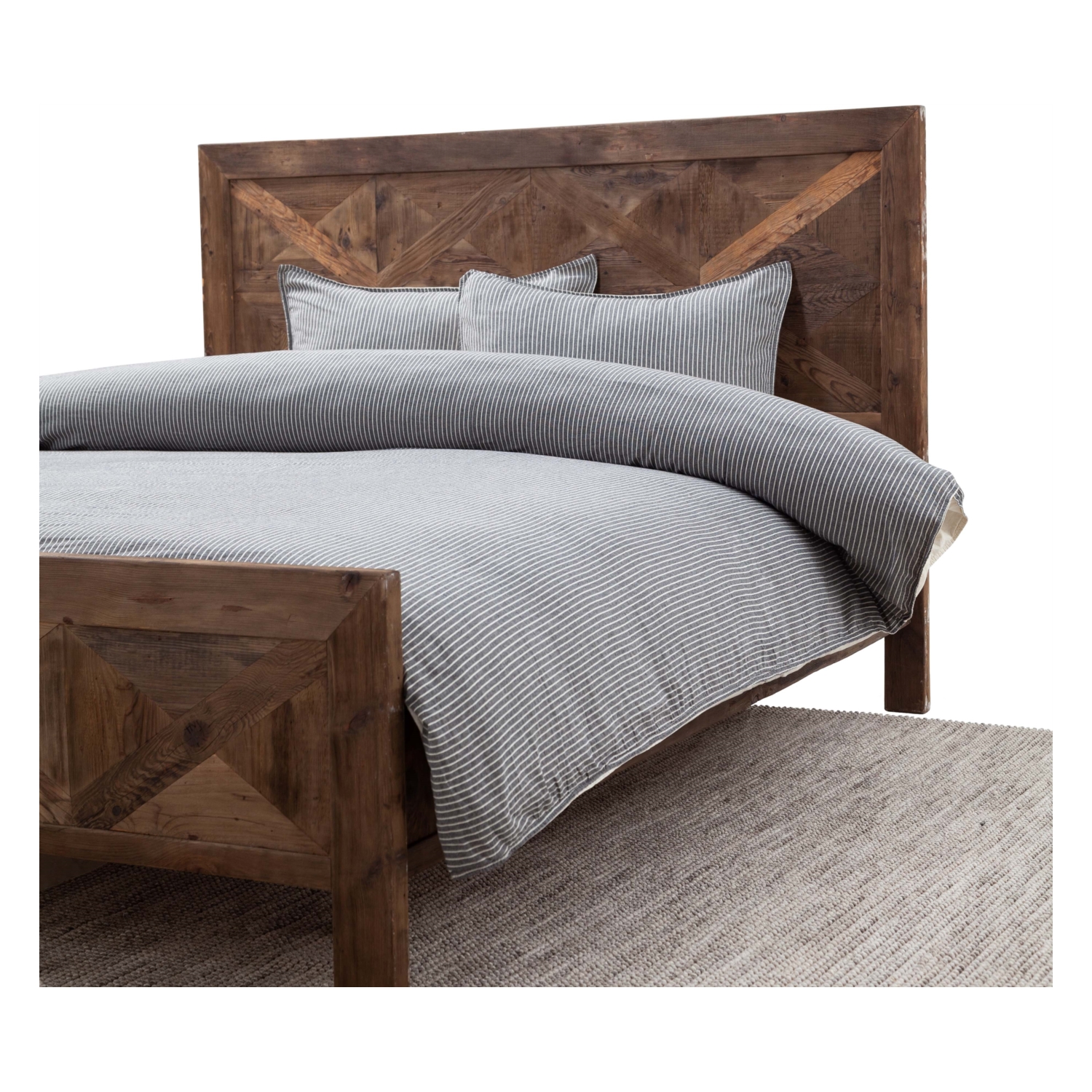 KADE NEVRESİM SETİ ÇİFT KİŞİLİK ANTRASİT 200X220