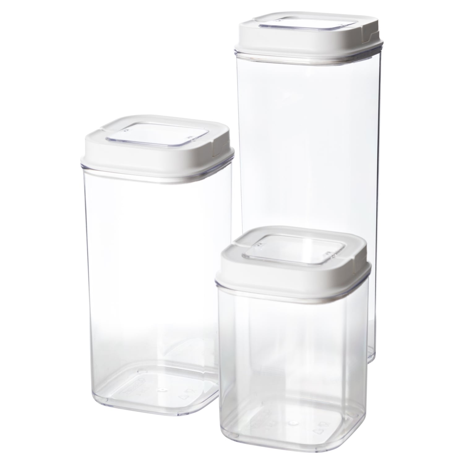 VAKUM KAPAKLI KARE SAKLAMA KABI 3'LÜ SET