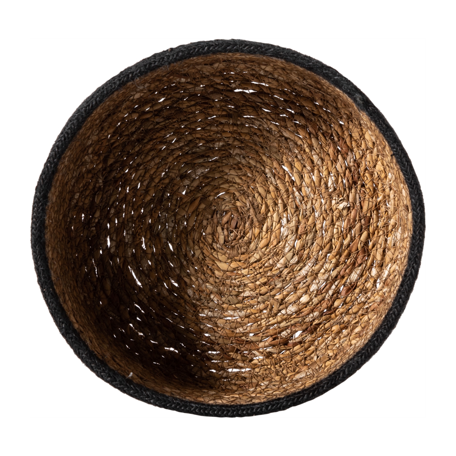 KNOX SİYAH BORDÜRLÜ HASIR SEPET 20X10