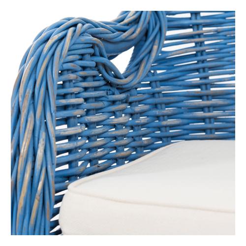  SERRES RATTAN KOLÇAKLI SANDALYE MAVİ