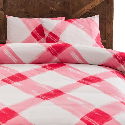  VİLLAPEMBE POLYCOTTON ÇİFT KİŞİLİK NEVRESİM TAKIMI PEMBE 200X220 CM